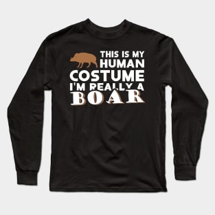 Wild boar costume human wild boar men Long Sleeve T-Shirt